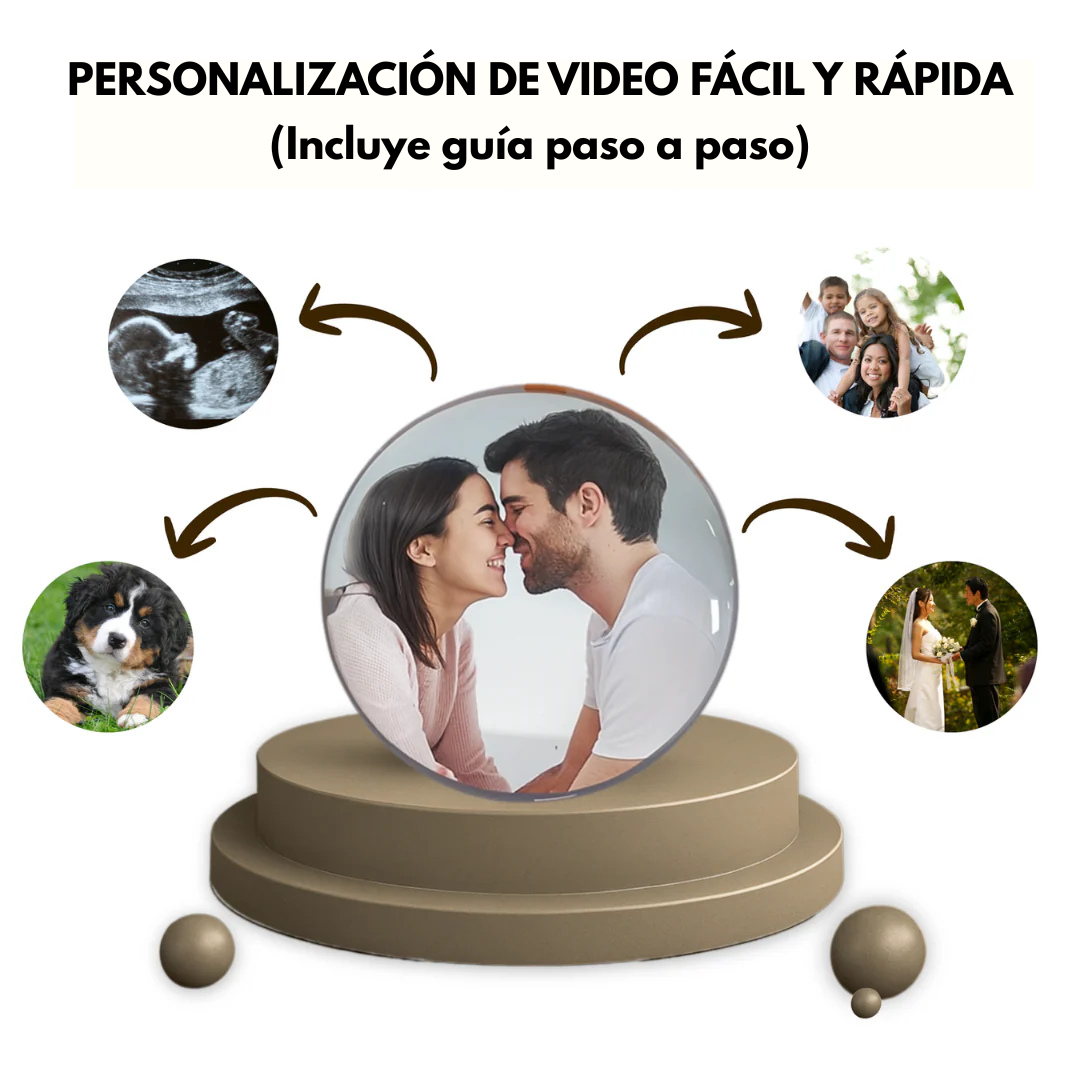 Esfera de cristal con reproductor de video - Cristal Love™