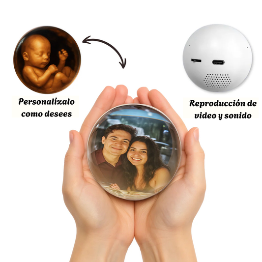 Esfera de cristal con reproductor de video - Cristal Love™