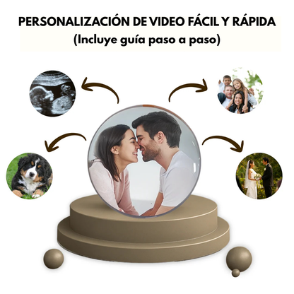 Esfera de cristal con reproductor de video - Cristal Love™