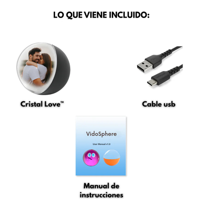 Esfera de cristal con reproductor de video - Cristal Love™